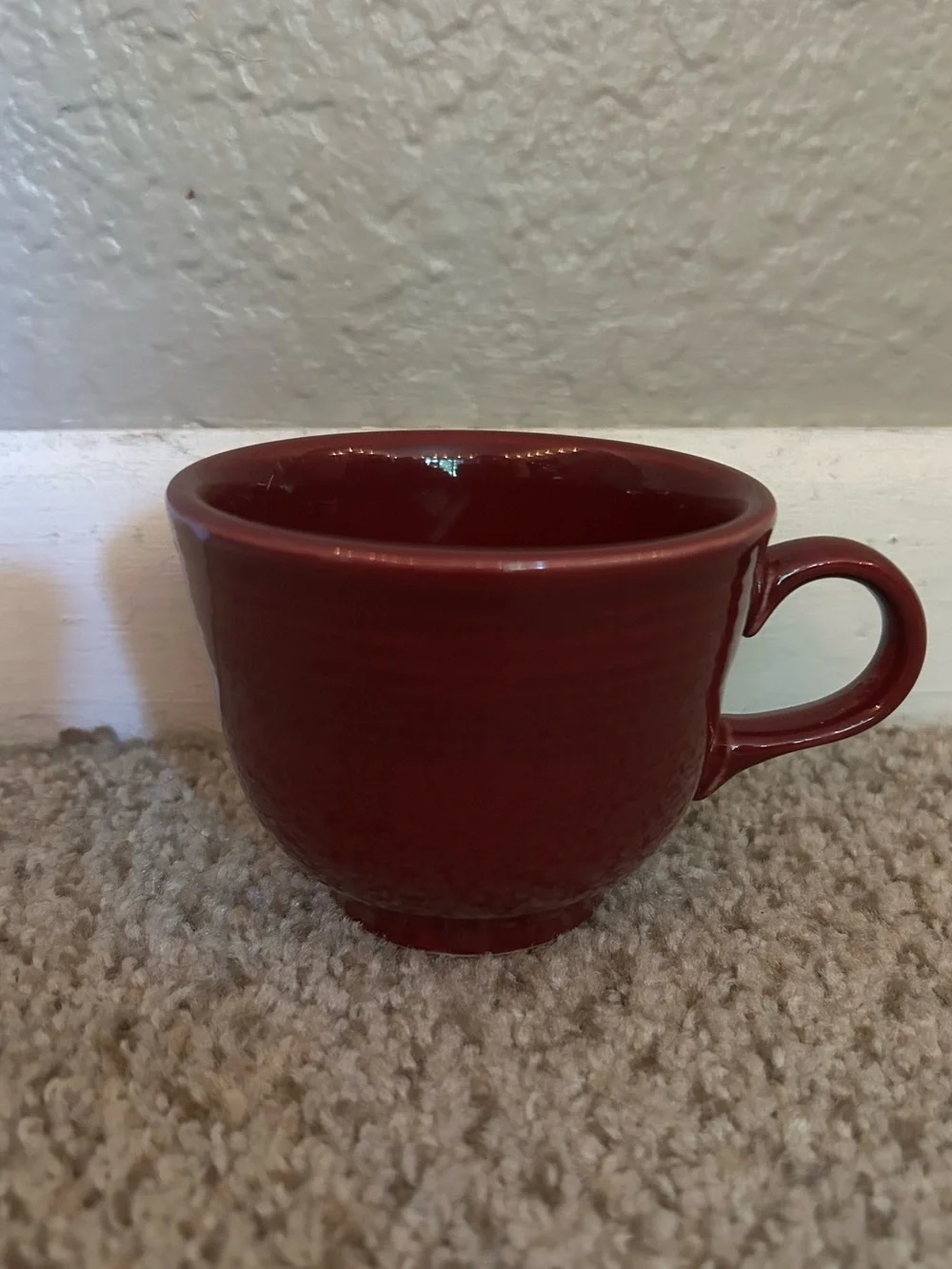Vintage Homer Laughlin Fiesta “Cinnabar” Burgundy Teacup No Saucer